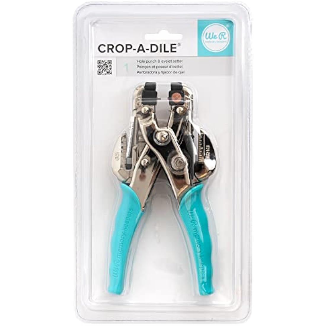 We R Memory Keepers Crop-A-Dile Hole Punch & Eyelet Setter - Blue