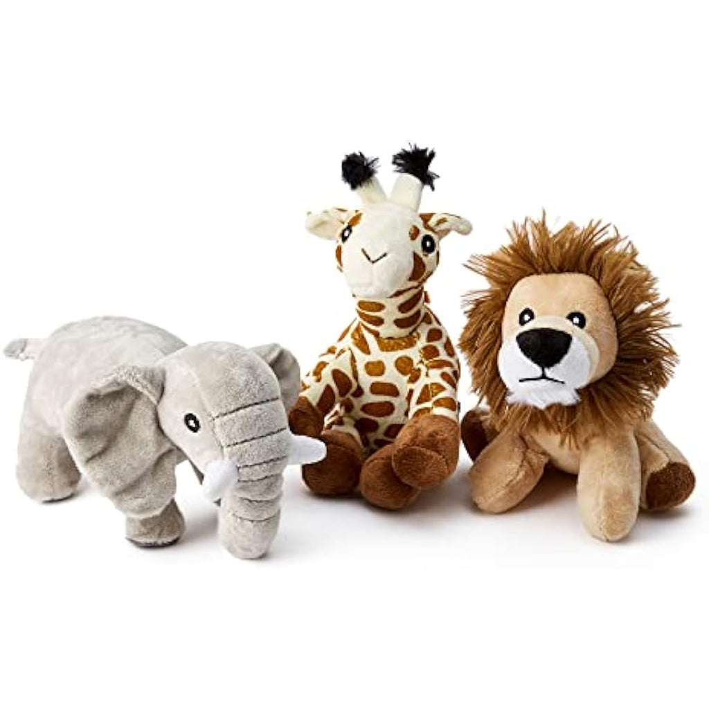 Zappi Co Safari Animal Plush Toy Set - Eco-Friendly Stuffed Animals