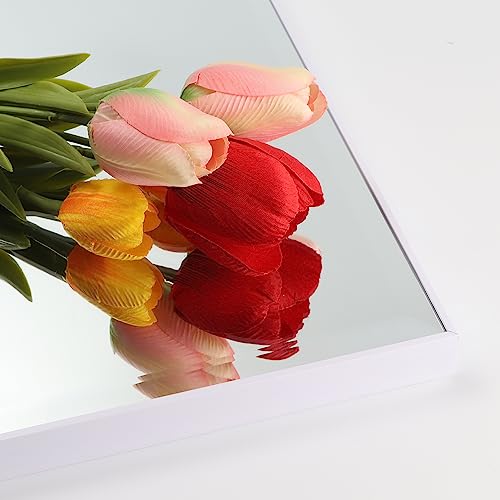 HORLIMER Full Length Wall Mirror – 122x35cm White Shatterproof Mirror