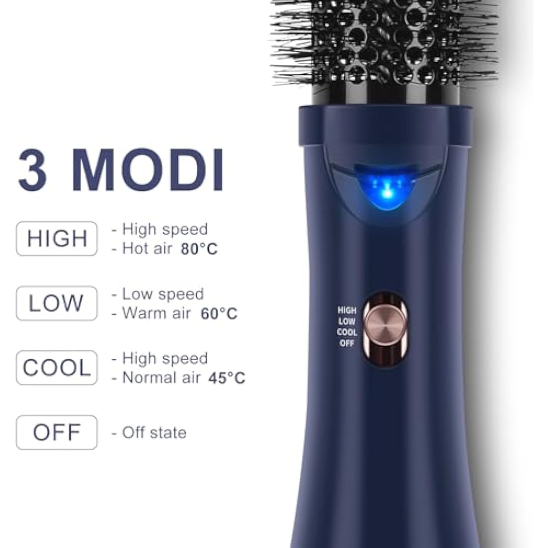4-in-1 One-Step Hair Dryer Brush | Ionic Volumizer – Prussian Blue