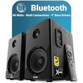 Majority D40 Bluetooth Bookshelf Speakers | 60W Powered HiFi Studio Monitors