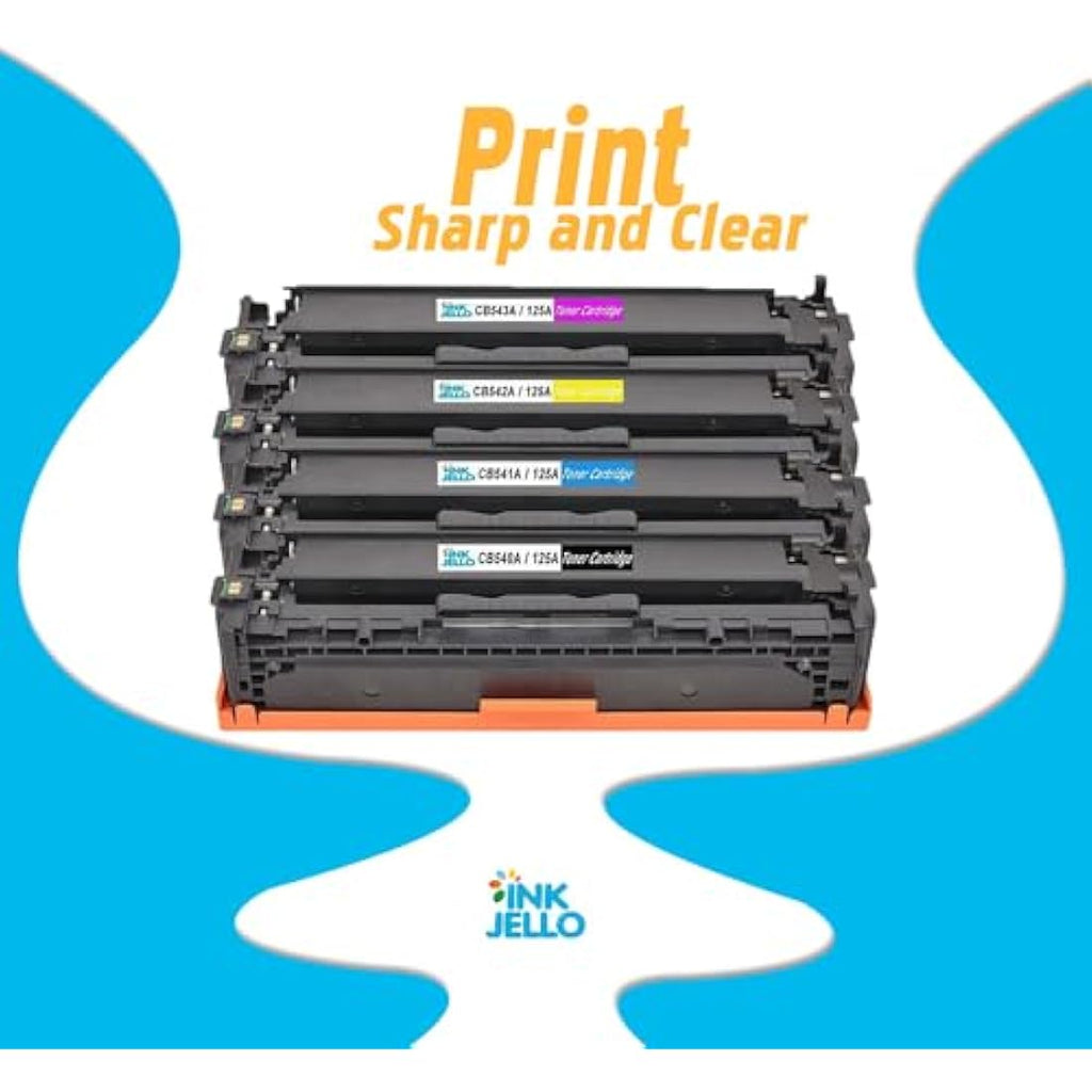 InkJello Compatible HP Color LaserJet Toner Cartridge (CB540A) 4-Pack