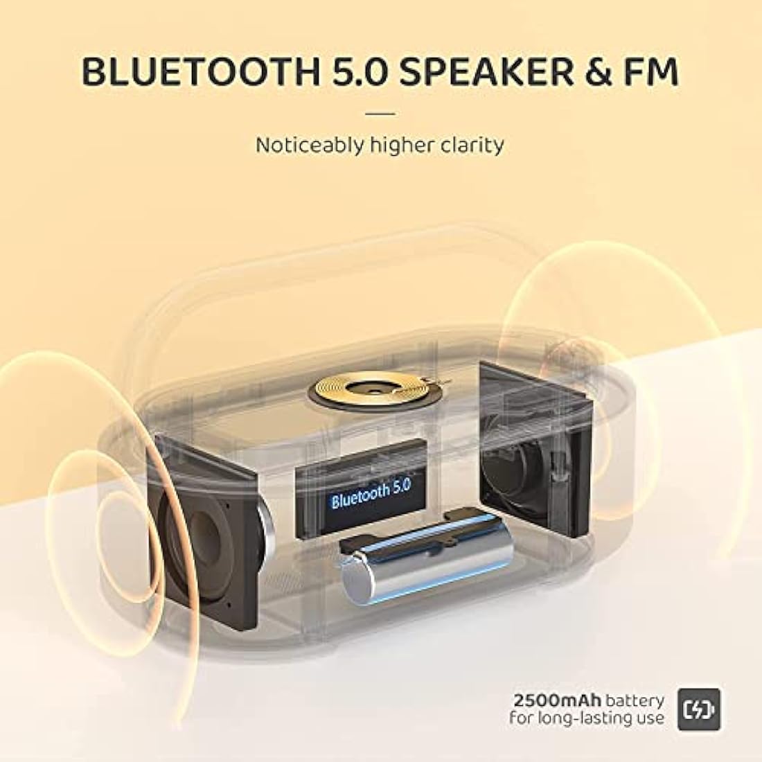 COLSUR Bluetooth Speaker Alarm Clock | 15W Wireless Charger & Night Light