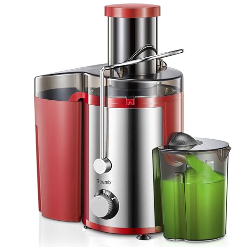 Reemix Centrifugal Juicer - 500W Wide Mouth Fruit & Vegetable Extractor