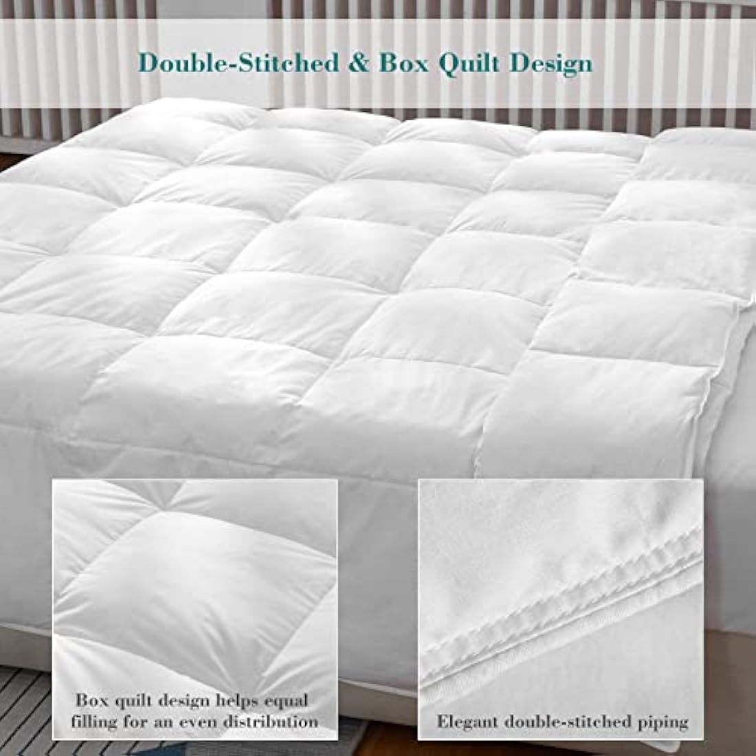 Threads For Bed 4.5 Tog Down & Feather Duvet – Double Size Cotton Quilt