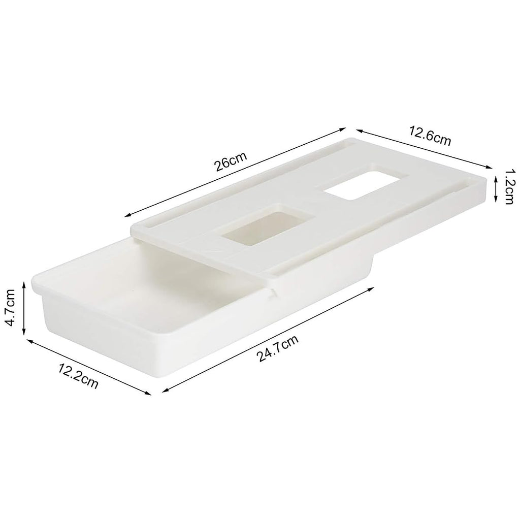 ZONADAH Hidden Under Table Desk Drawer 26x12.6x4.7cm Under Desk Drawer Self-adhesive Table Storage Tray Drawer for Office School Home Kitchen - image 5