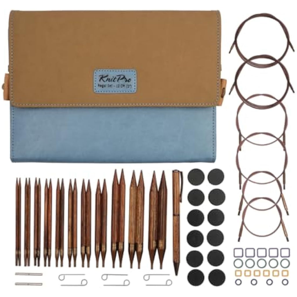 KnitPro Ginger Regal Interchangeable Needle Set | 11 Sizes Birch Wood