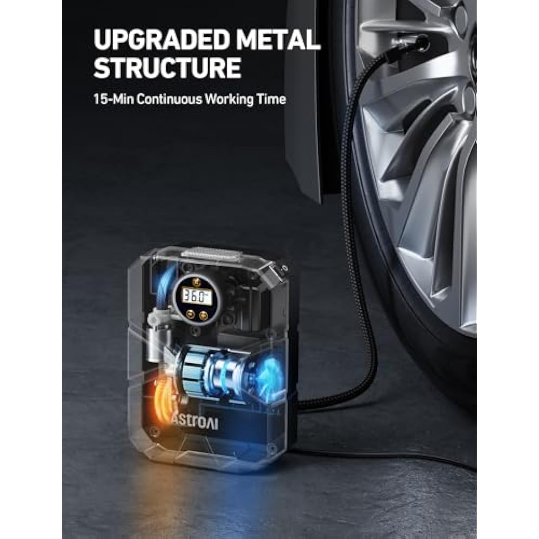 AstroAI Tyre Inflator Air Compressor | 150 PSI 12V DC Digital Car Pump