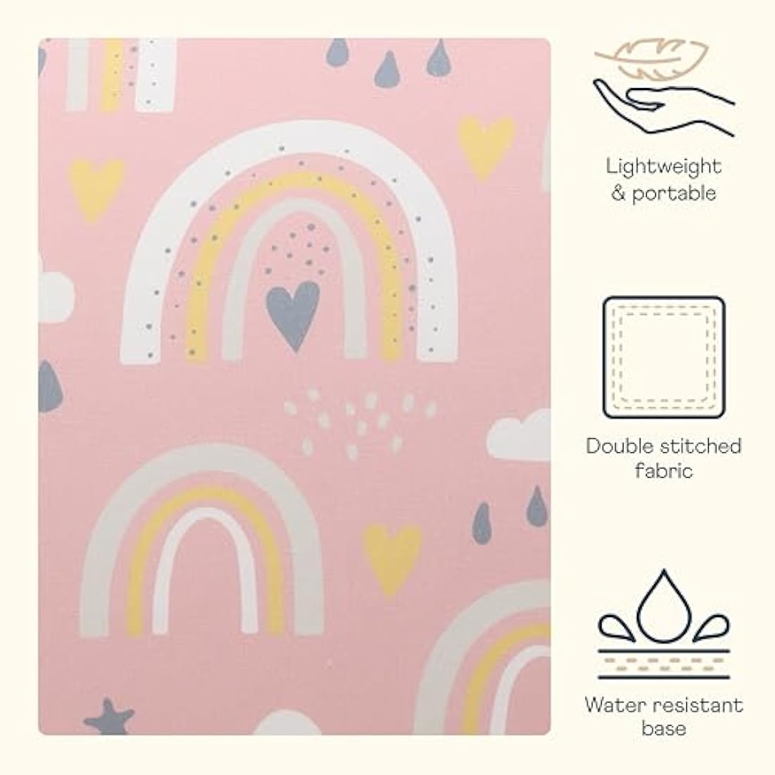 Icon Kids Rainbow Print Bean Bag Chair | Water-Resistant Seating