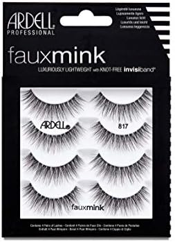 Ardell Faux Mink 817 False Eyelashes - Volumizing Multipack, 4 Pairs