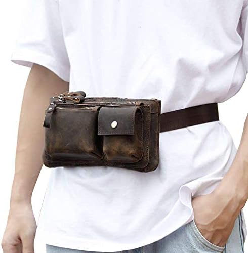 Jolof Store Leather Fanny Pack – Slim Unisex Waist Bag for Travel & Sports