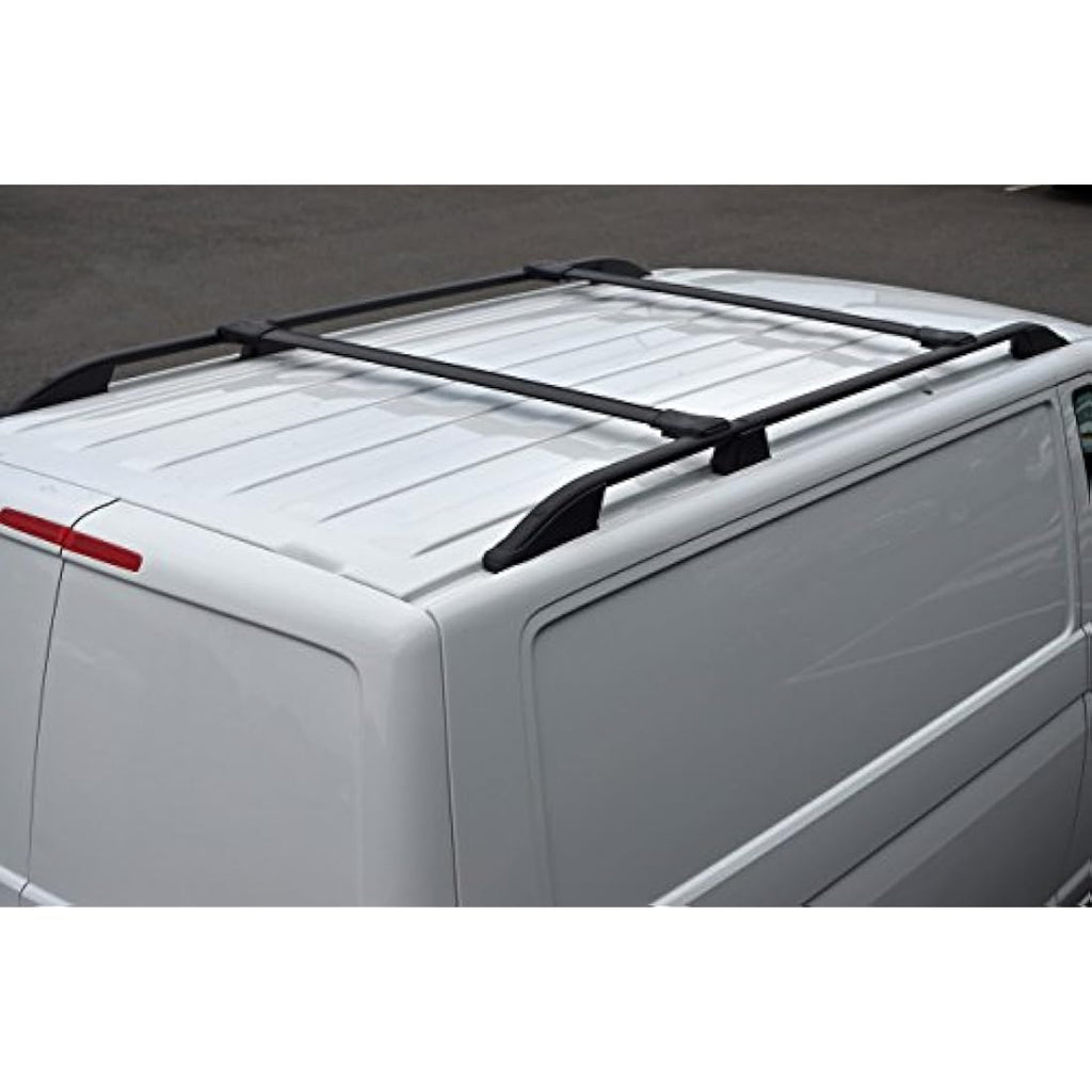 Black Aluminium Roof Cross Bars for Ford Transit Custom