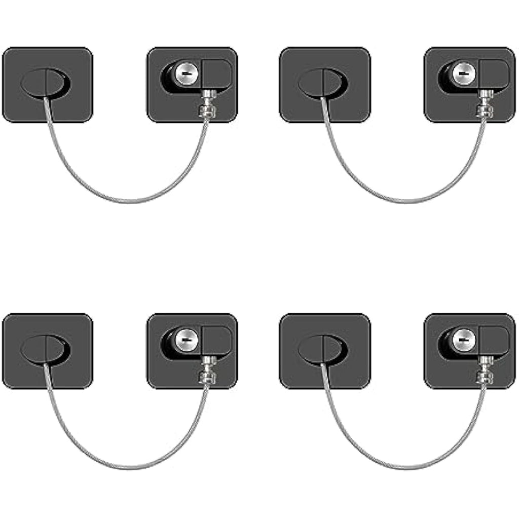 NewBinn Window Safety Locks – 4 Pack No-Drill Adhesive Child Proof Locks