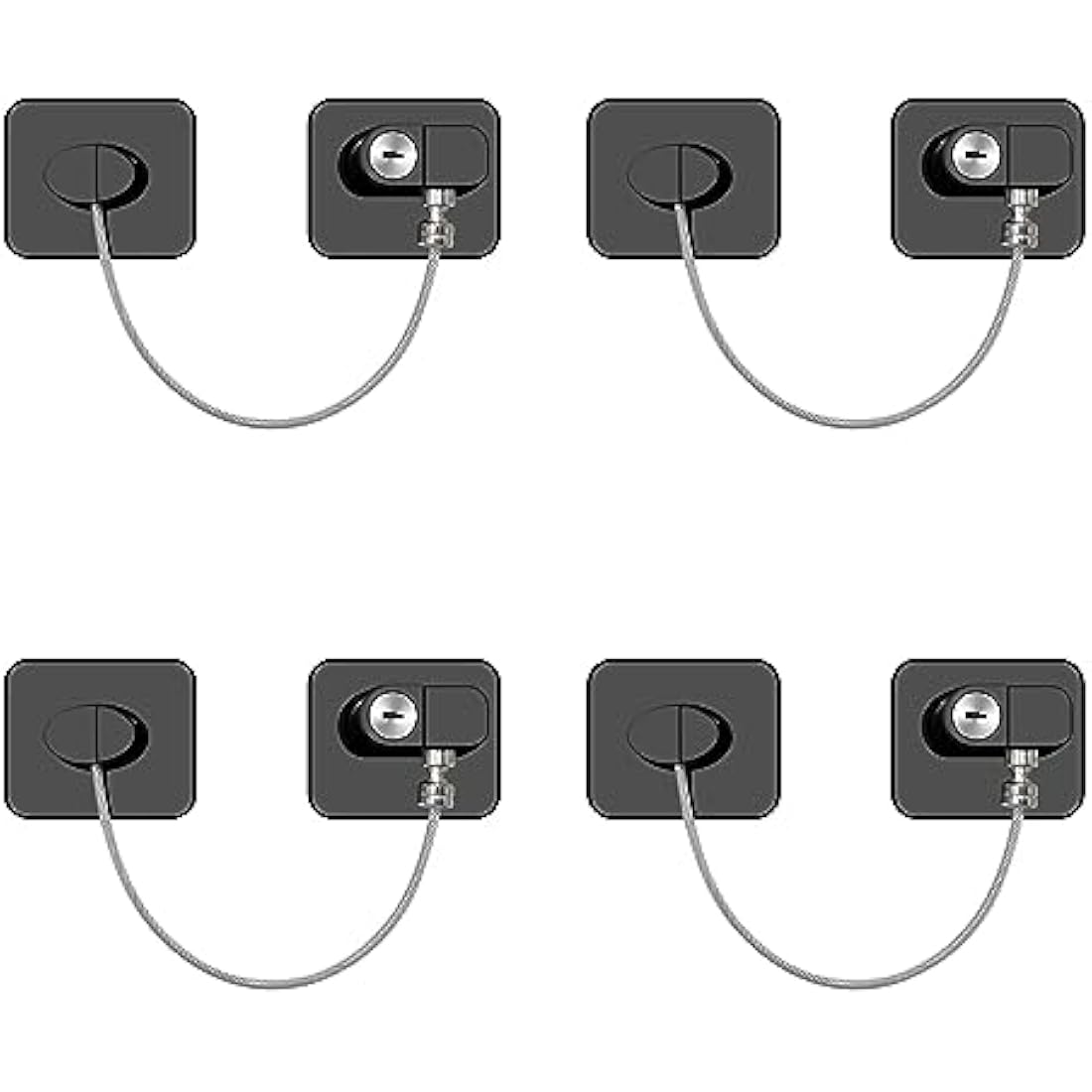 NewBinn Window Safety Locks – 4 Pack No-Drill Adhesive Child Proof Locks