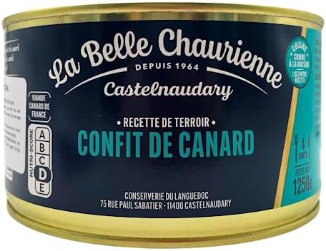 La Belle Chaurienne French Duck Confit – Gourmet Canned Duck, 1.25kg