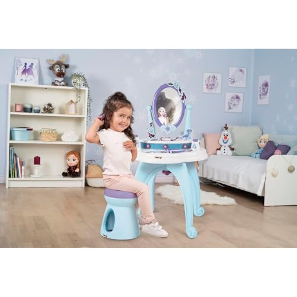 Smoby Disney Frozen 2-in-1 Hairdressing Table & Vanity with 10 Accessories