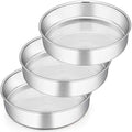 Homikit 9.5 Inch Round Cake Tin Set | 3-Piece Stainless Steel Baking Pans