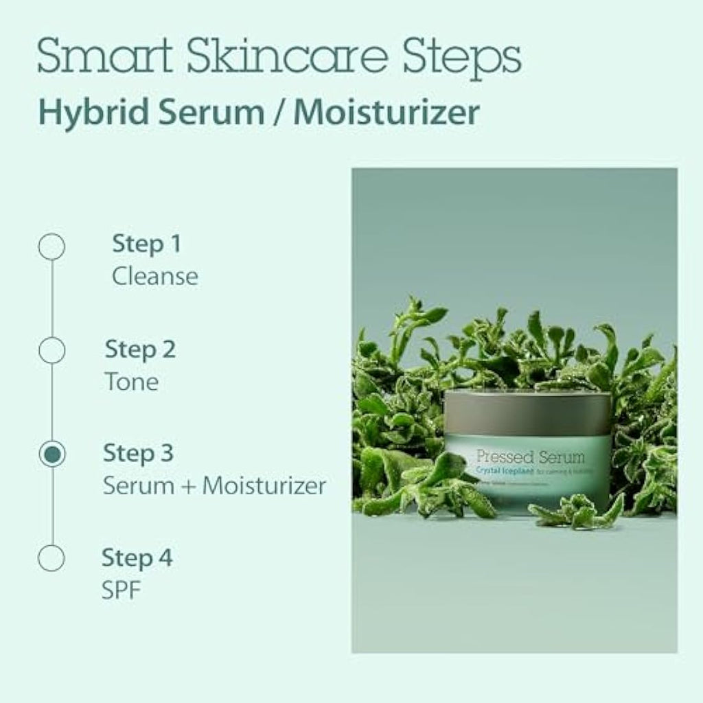 BLITHE Crystal Iceplant Pressed Serum – Soothing Face Moisturizer Gel