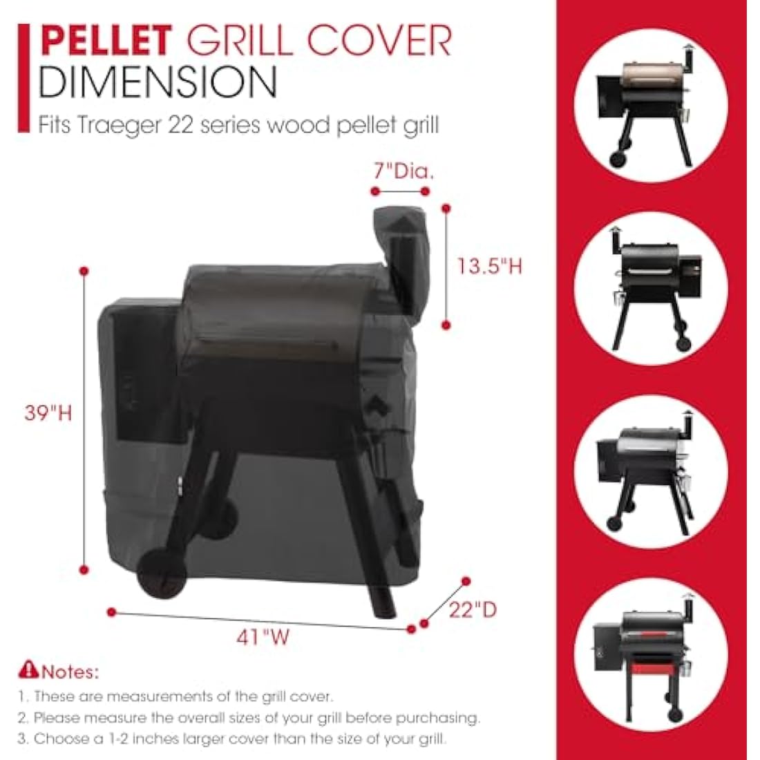 Unicook Waterproof Pellet Grill Cover for Traeger 22 Series – Heavy Duty
