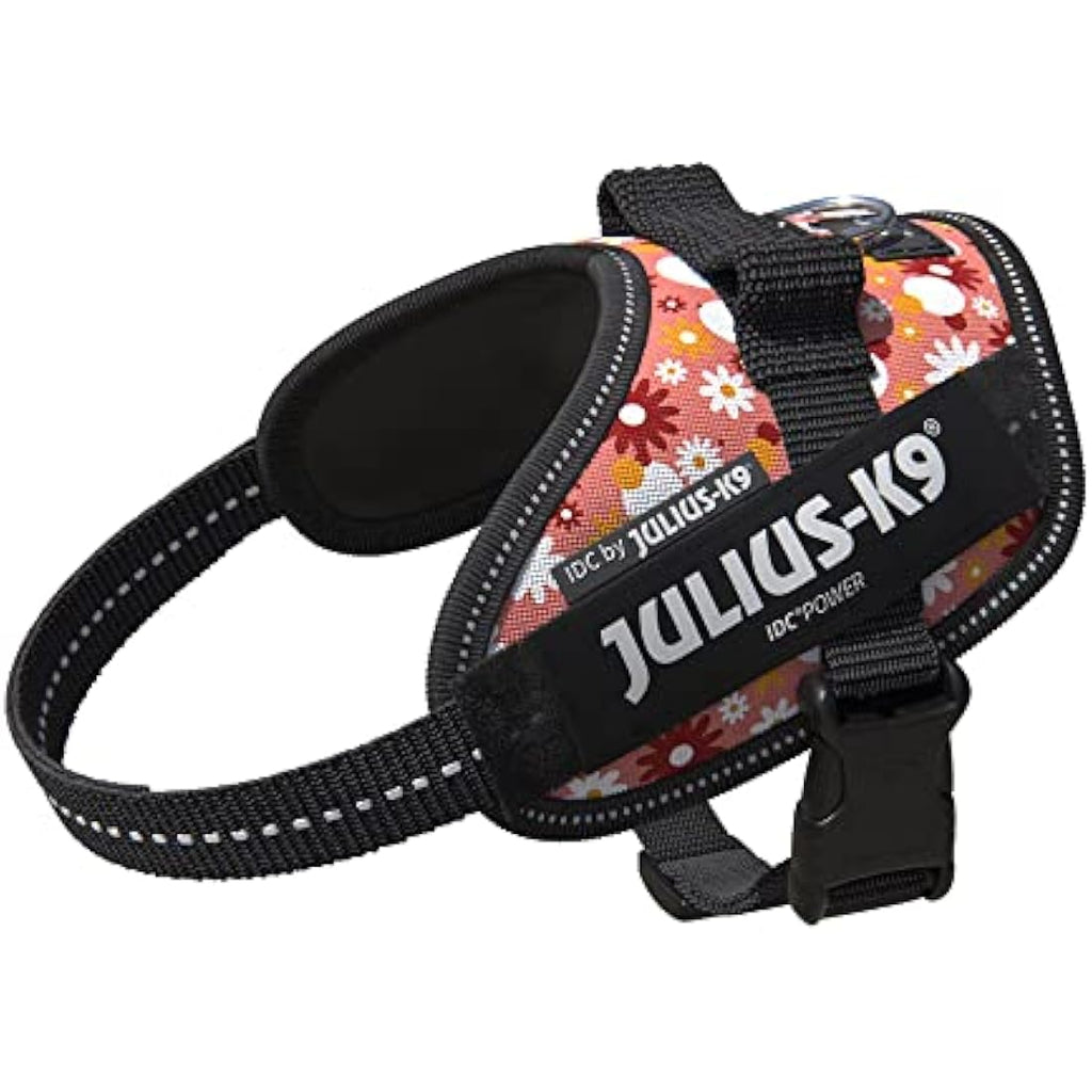 Julius-K9 IDC Powerharness Dog Harness | Pink Flowers | Size XS/Mini-Mini