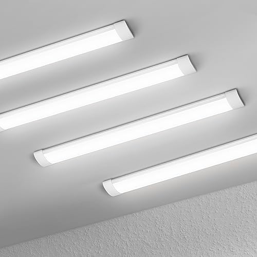 Muzha LED Batten Lights | 5FT 50W 5000lm Surface Mount Fittings - 4 Pack