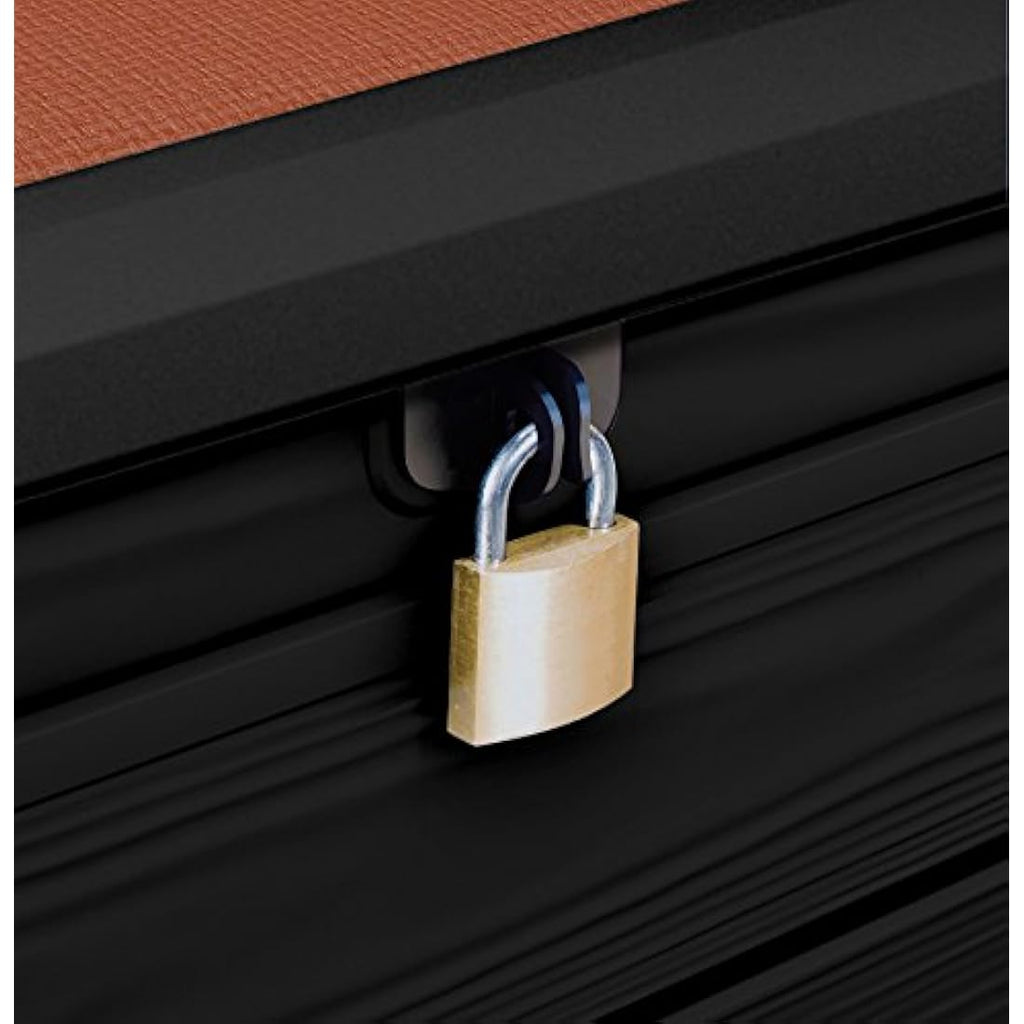 Keter Brightwood 454L Outdoor Garden Storage Box | Brown Wood Effect