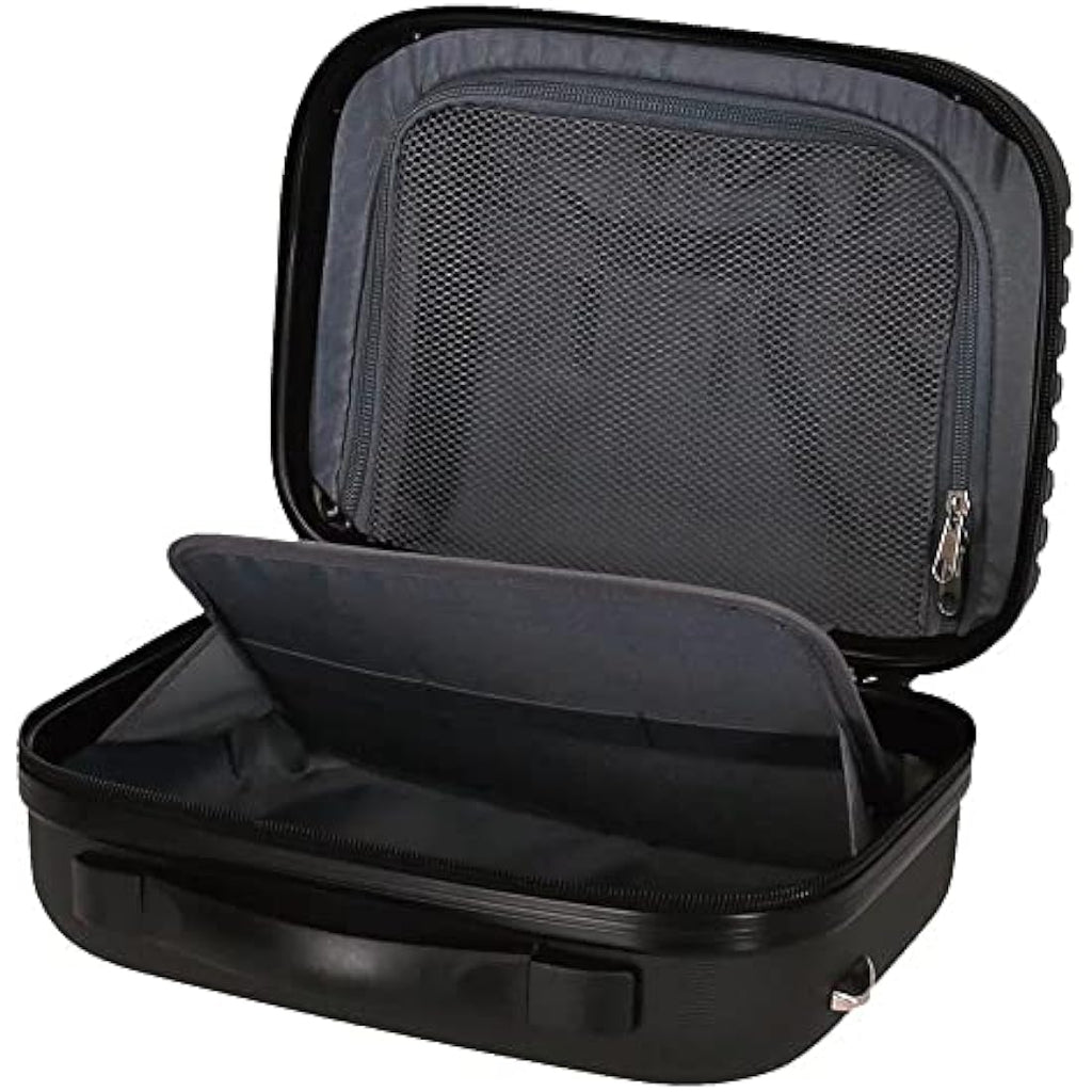 Roll Road India Beauty Case - Black ABS Hard Shell Travel Organizer