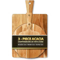 Jolof Store Acacia Wood Charcuterie Board Set - 3 Piece Serving Trays