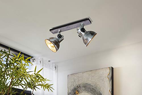 Eglo Romagnese 5-Bulb LED Pendant Light | Nickel & Amber Steel Spotlight