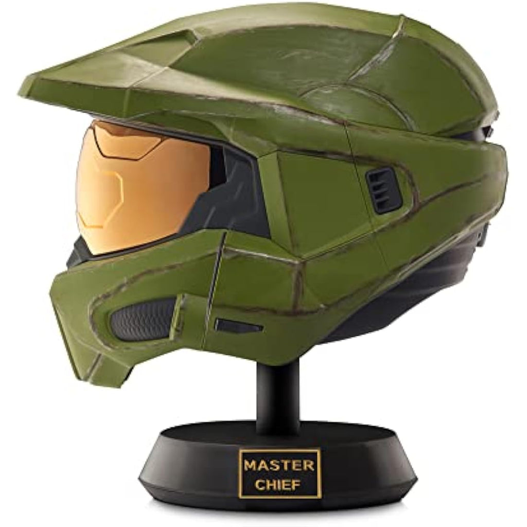 Halo Master Chief Deluxe LED Helmet with Stand – Jazwares Battle Damaged
