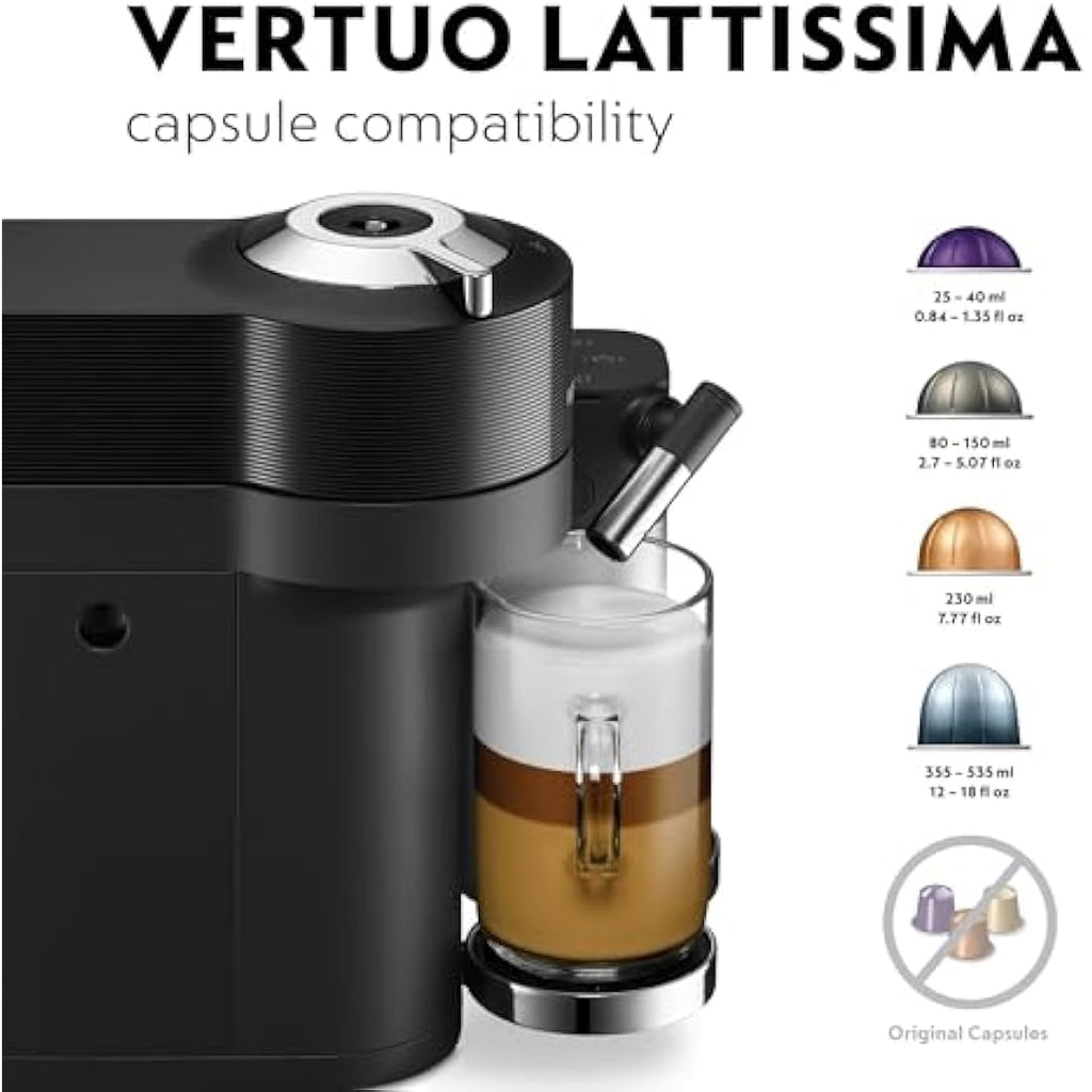 Nespresso Vertuo Lattissima by De'Longhi | Coffee & Milk Machine - Black