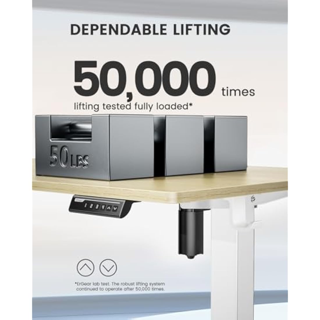 ErGear Electric Standing Desk – 100x60cm Height Adjustable Sit Stand