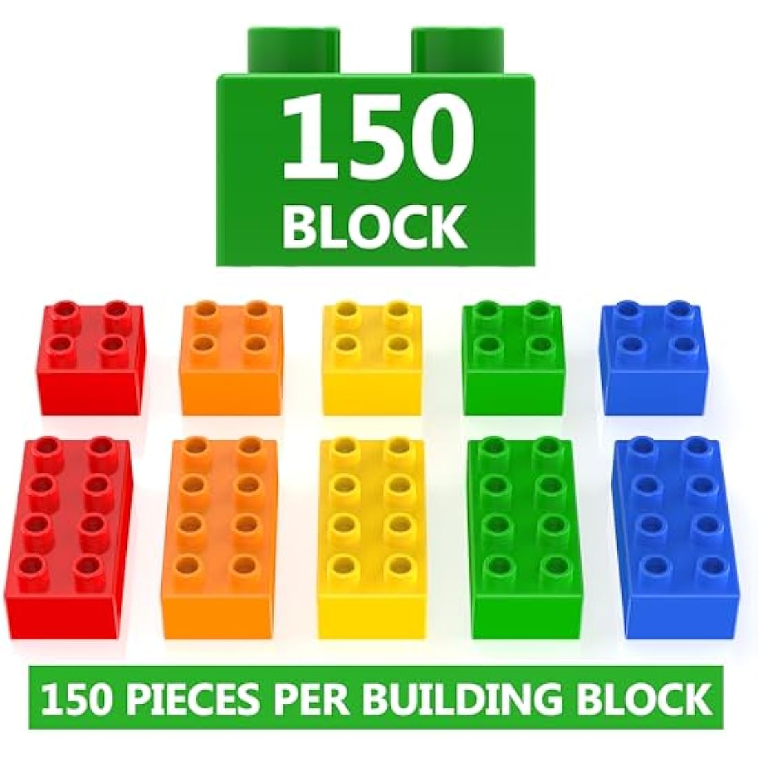 Jolof Store 150PCS Big Building Blocks | Duplo Compatible Bricks for Kids