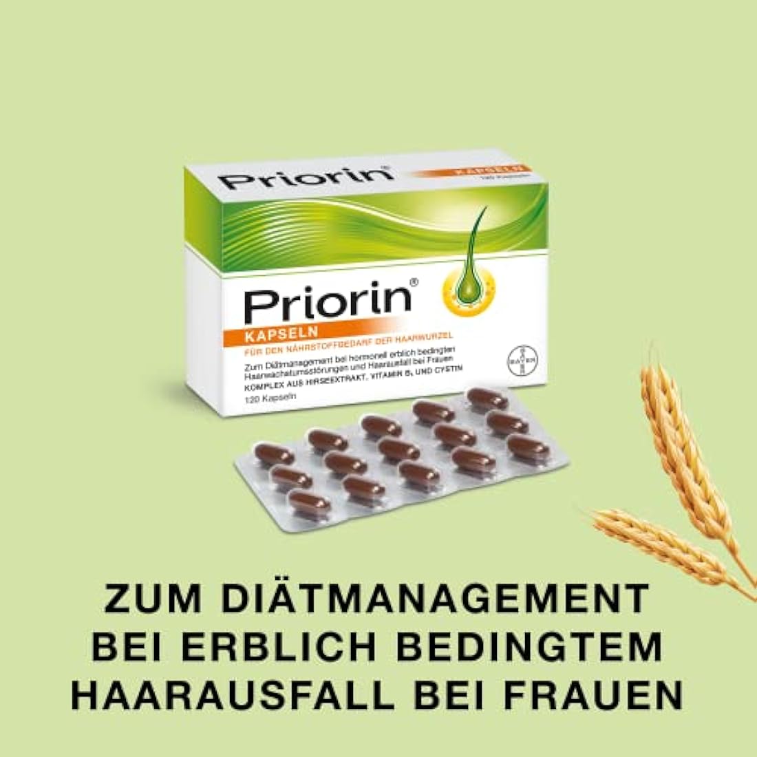 Priorin Hair Growth Support Capsules - 120 Count Vitamin Supplement