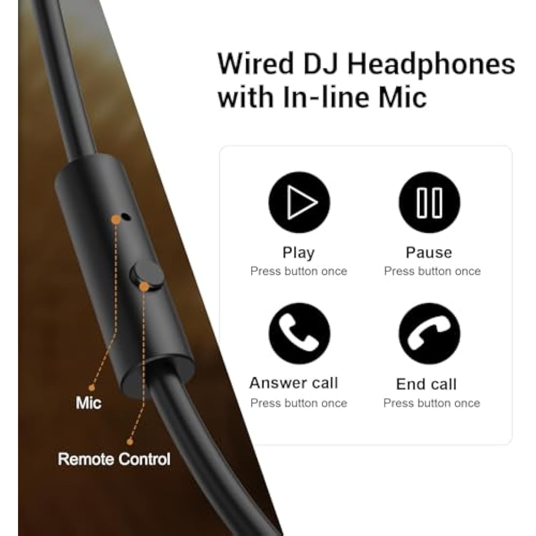 OneOdio Pro10 Wired DJ Studio Headphones - 50mm Drivers - Red