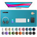 Aothia Leather Desk Mat – Large Waterproof Non-Slip Mouse Pad, Turquoise