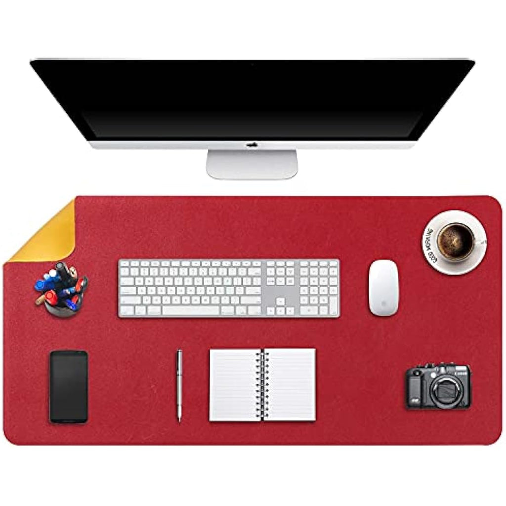 DOBAOJIA Dual-Side PU Leather Desk Pad - Large Waterproof Mouse Mat