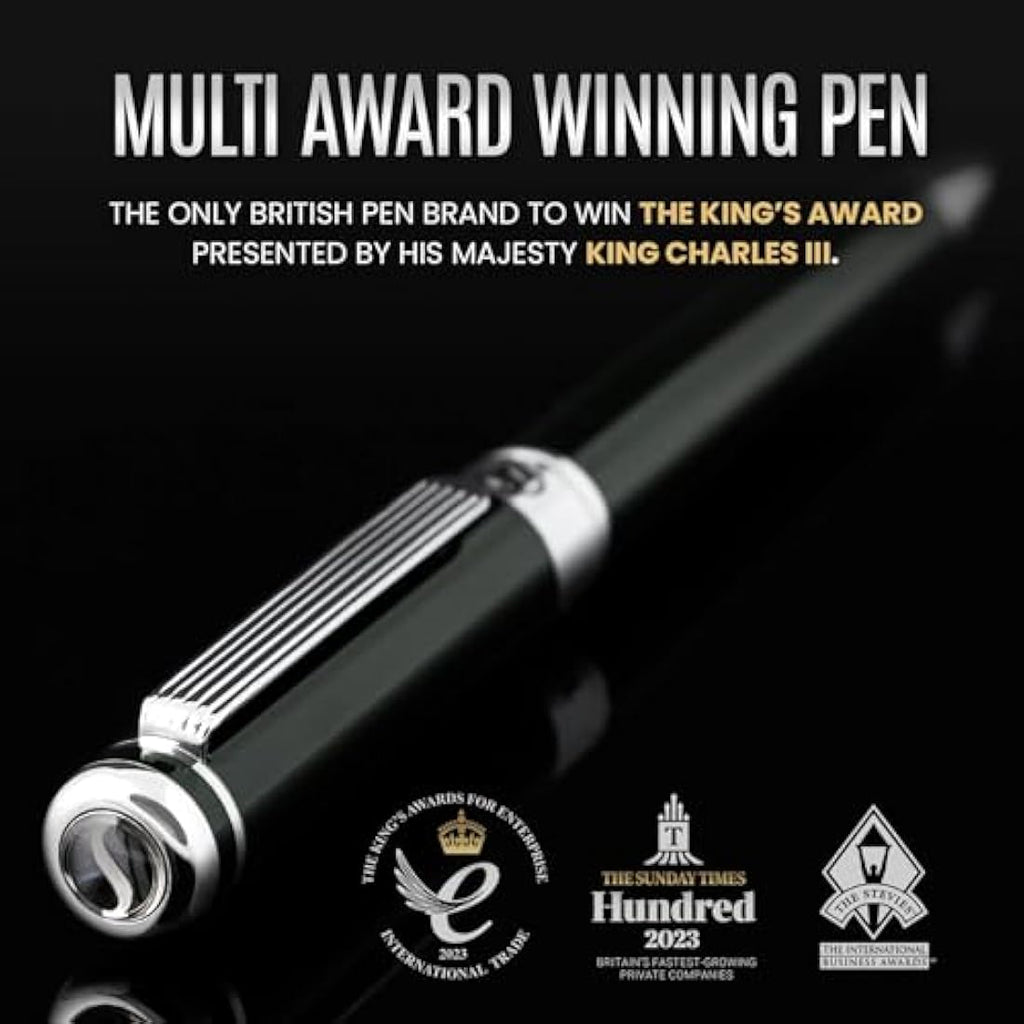 Luxury Ballpoint Pen – Black & Green with Chrome Finish