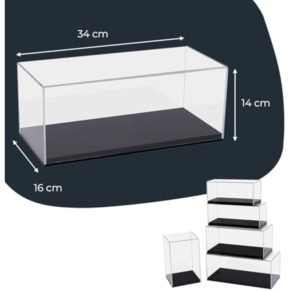 HMF Acrylic Display Case for Model Cars | Dustproof & UV-Resistant