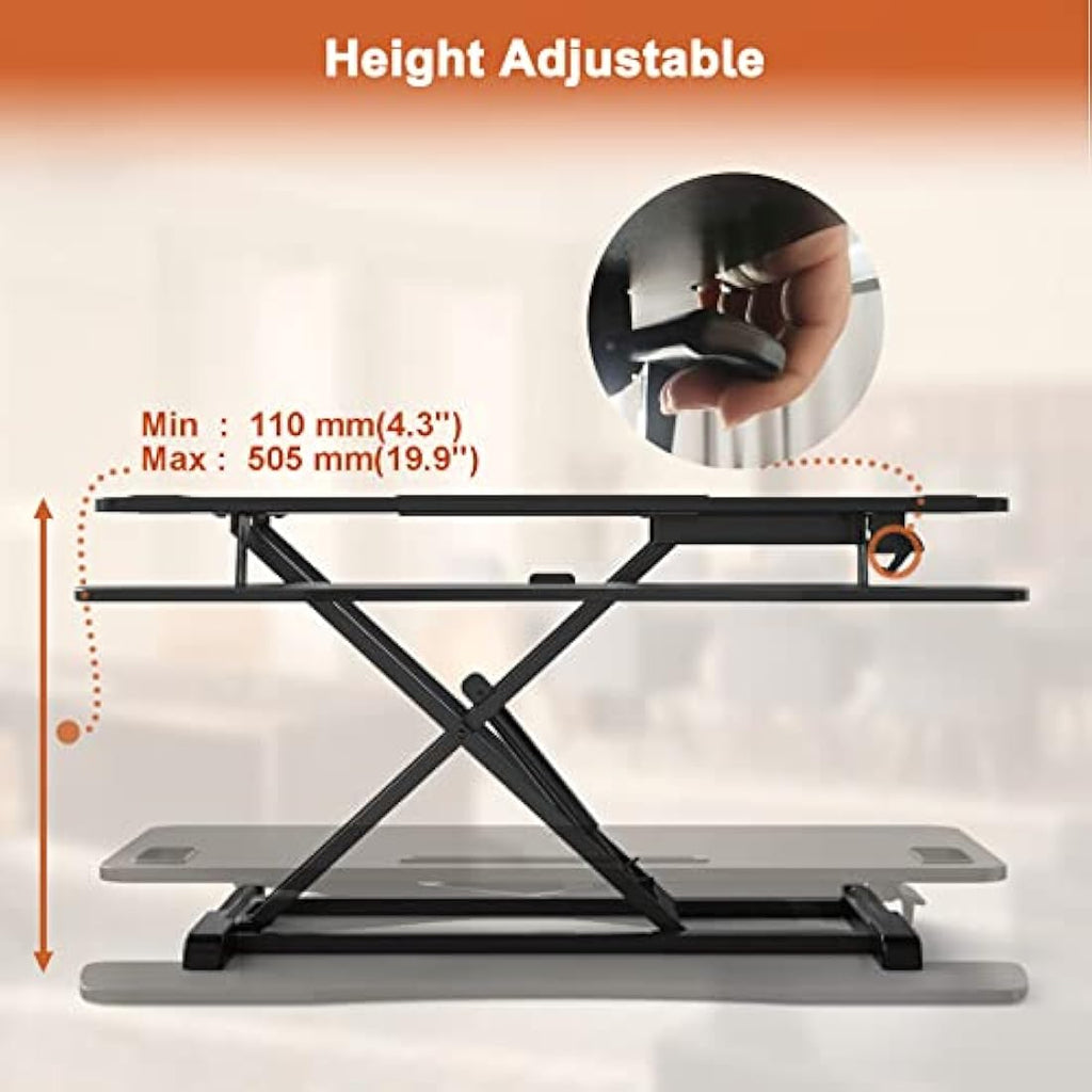 PUTORSEN 37.4" Standing Desk Converter | Height Adjustable Sit Stand Desk