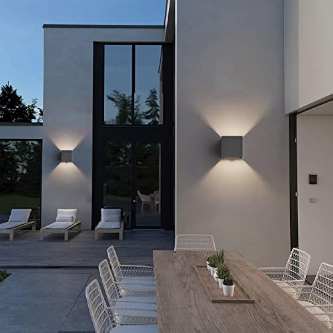 Klighten Outdoor Wall Light with Motion Sensor - IP54 Waterproof 2PCS