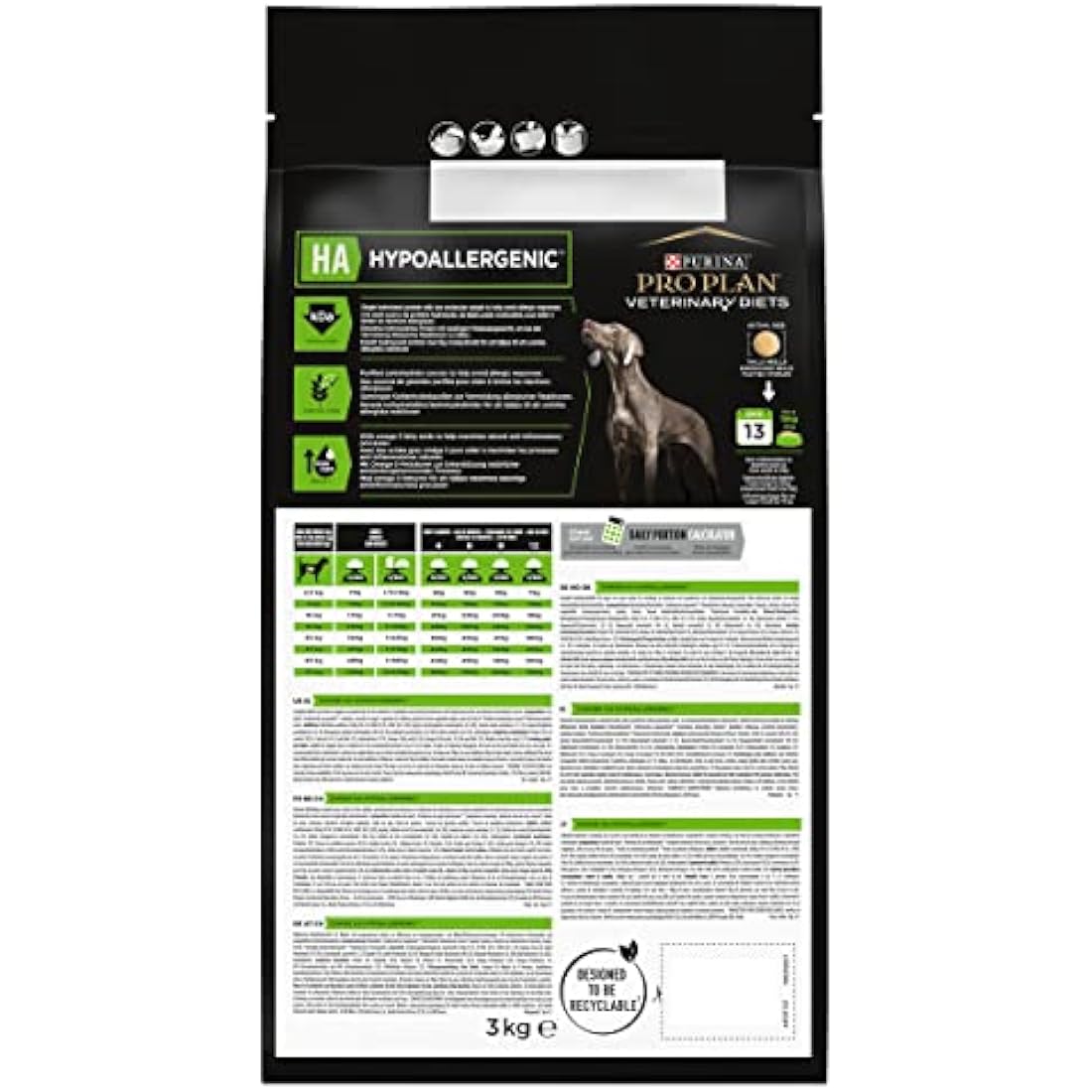 Purina Pro Plan HA Hypoallergenic Dry Dog Food - Veterinary Diet 3kg