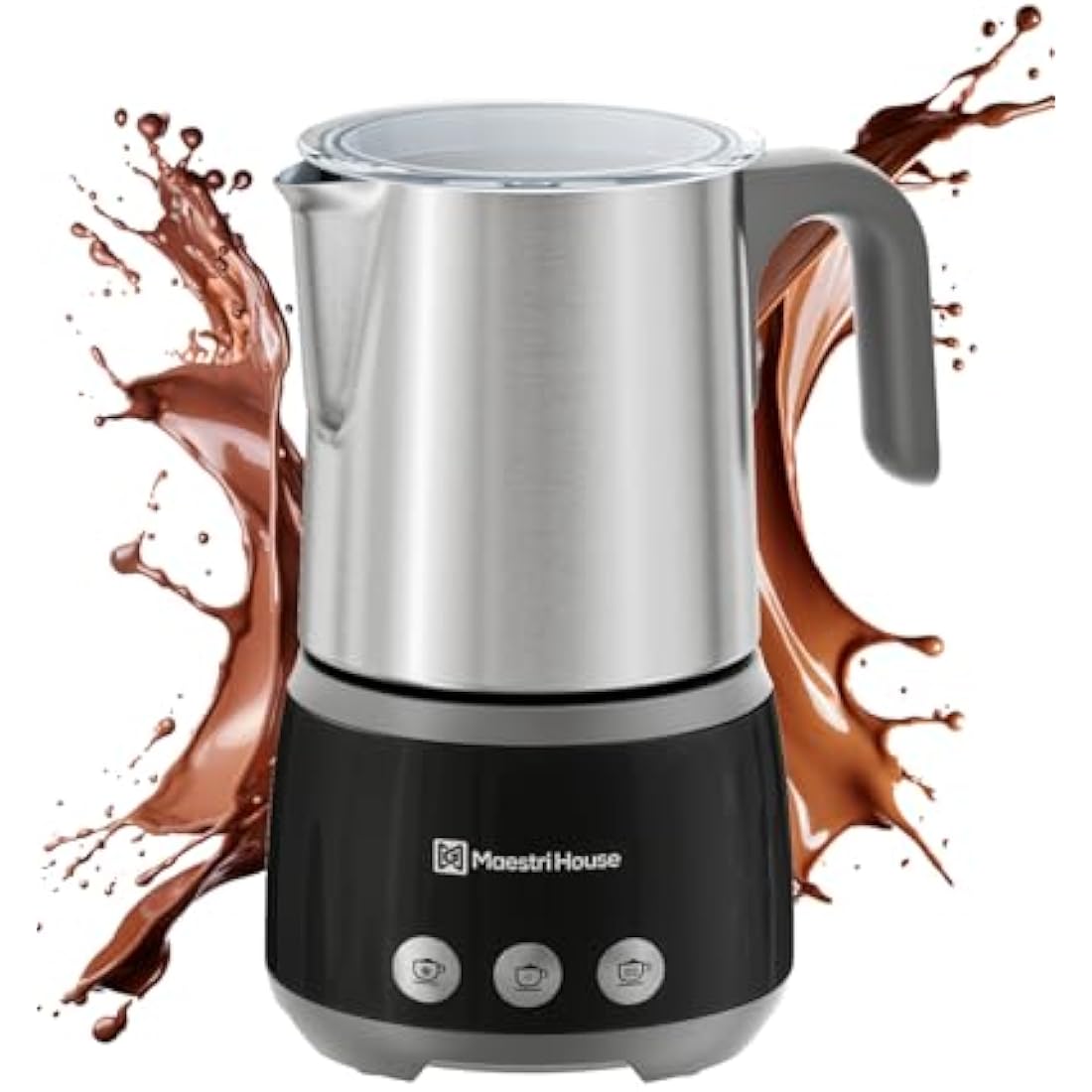 Maestri House 4-in-1 Electric Milk Frother – 500mL Hot & Cold Steamer