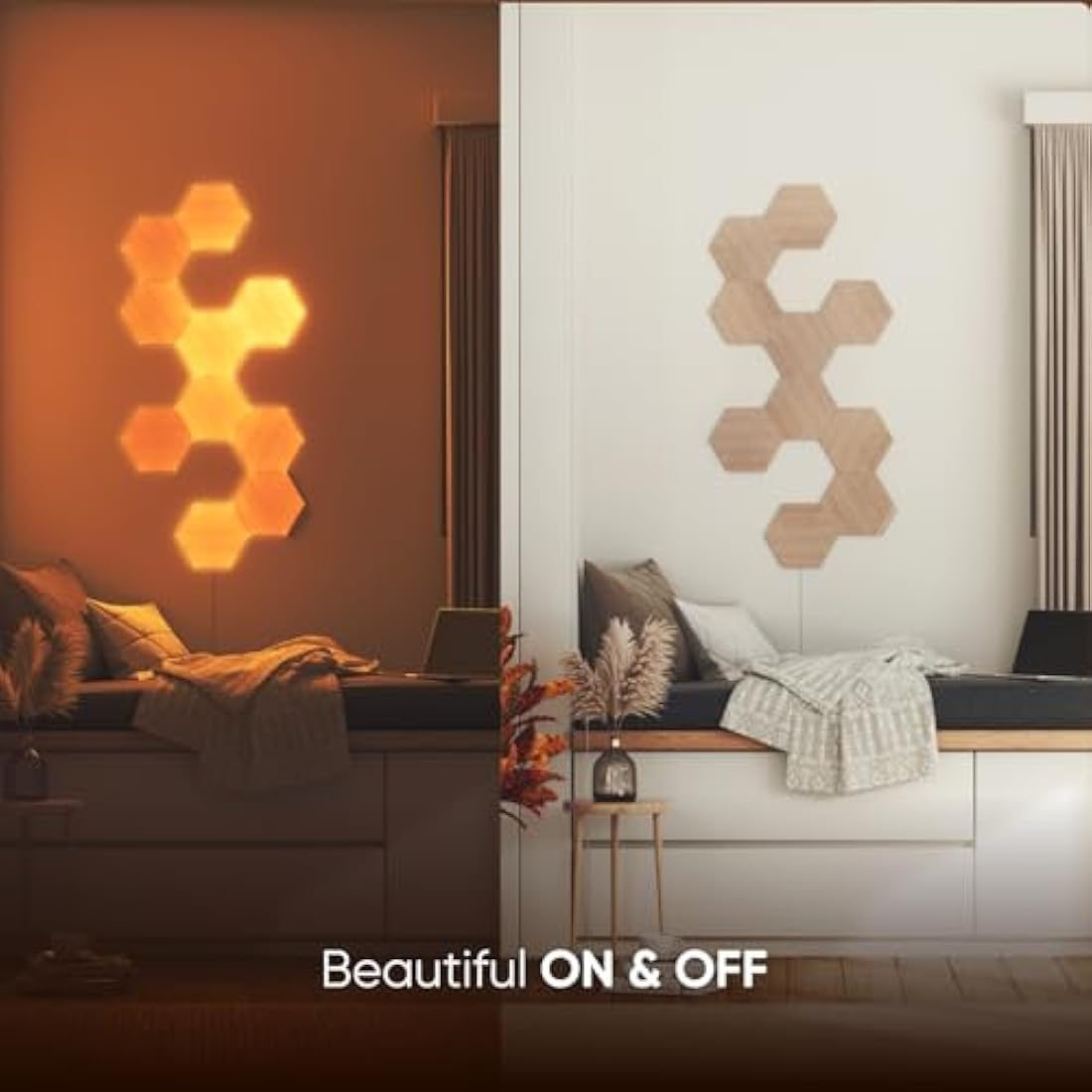 Nanoleaf Elements Hexagon Expansion Pack – 3 Wood Look LED Panels