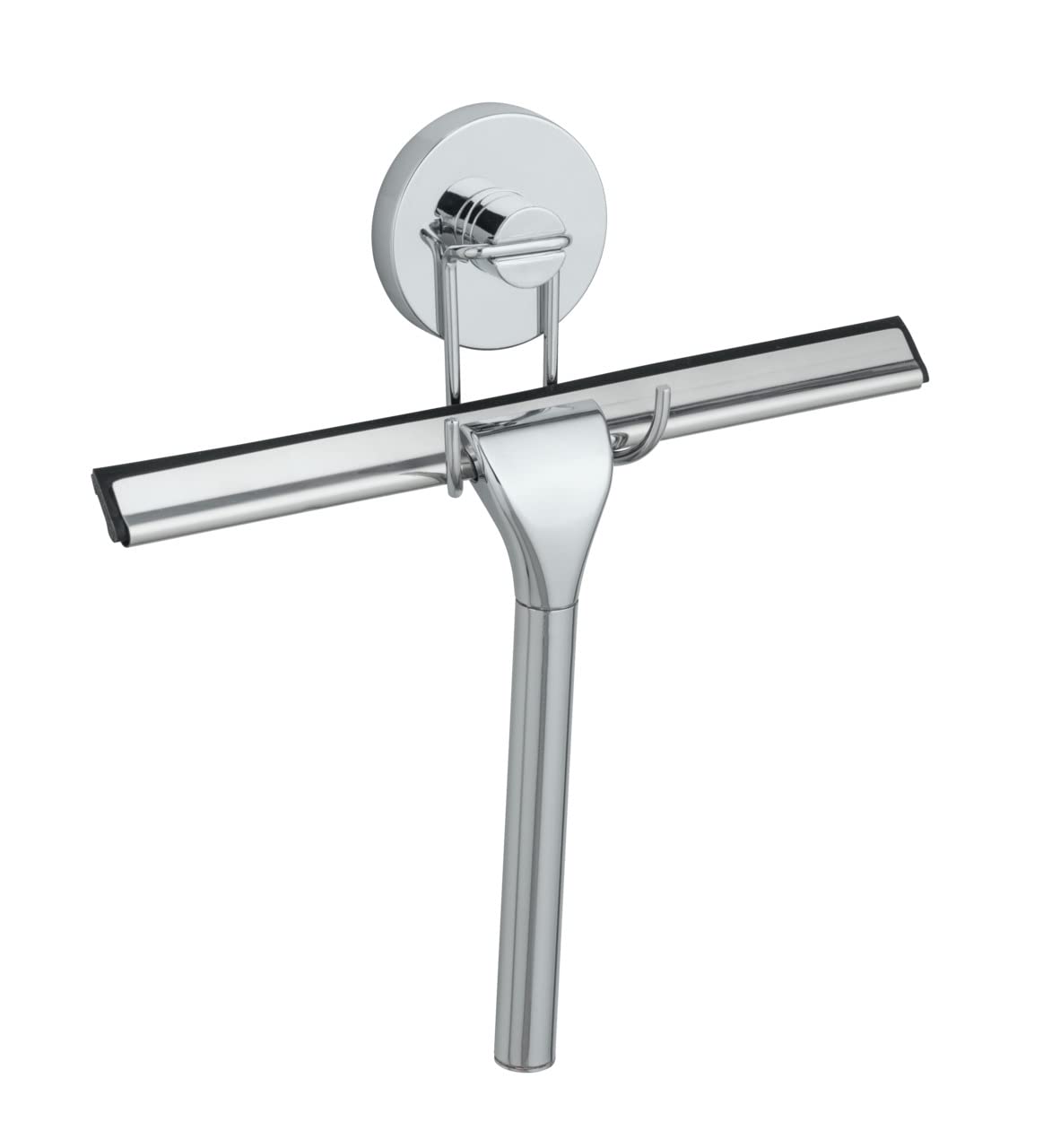 WENKO Vacuum-Loc Bathroom Squeegee | No-Drill Chrome Steel Wiper