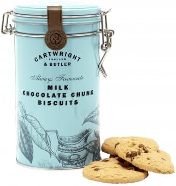 Cartwright & Butler Milk Chocolate Chunk Biscuits in Gift Tin, 200g