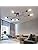 OYIPRO 6-Light Vintage Ceiling Chandelier – Black Metal E27 Light Fixture