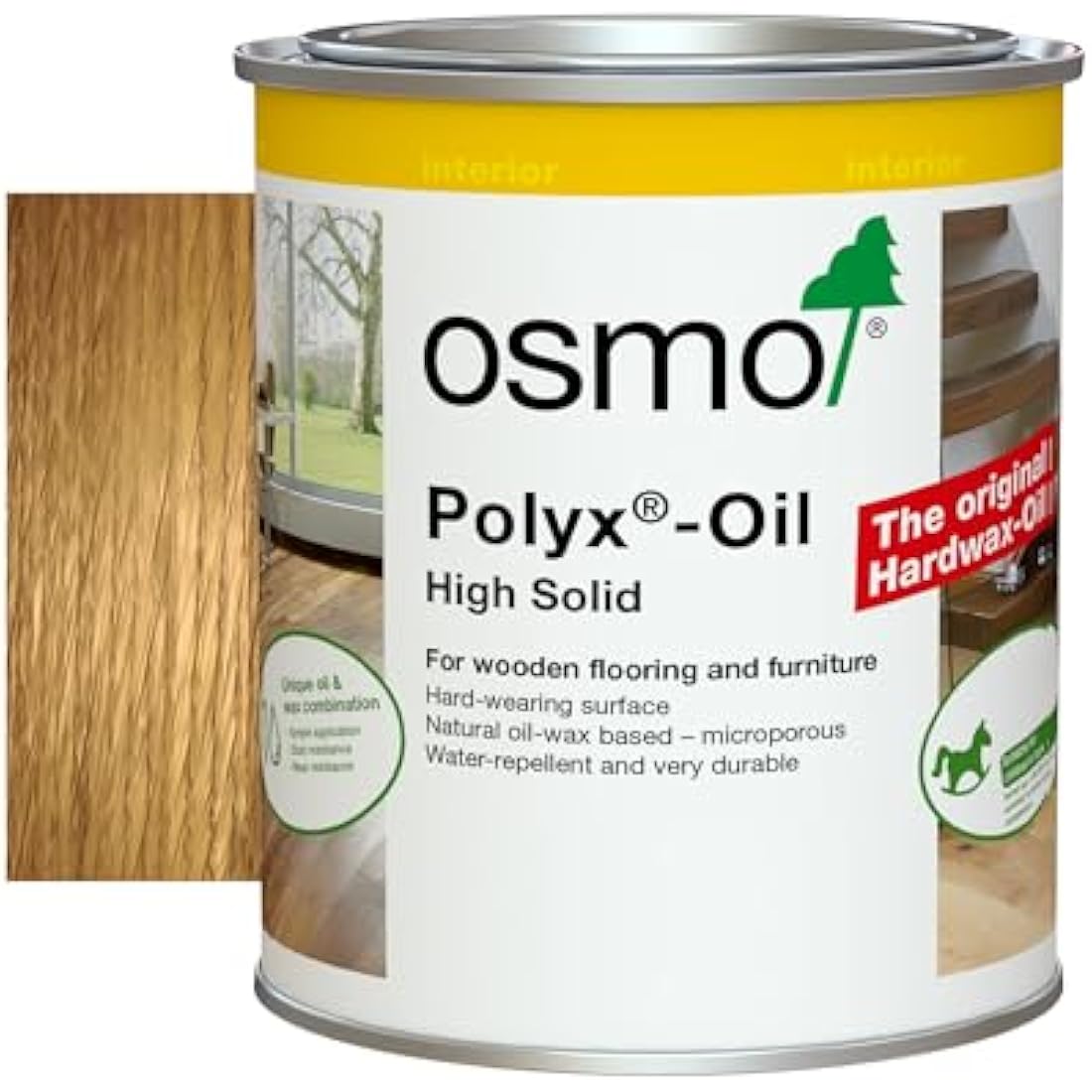 Osmo Polyx-Oil Hard Wax Oil – Clear Satin Wood Finish, 750ml