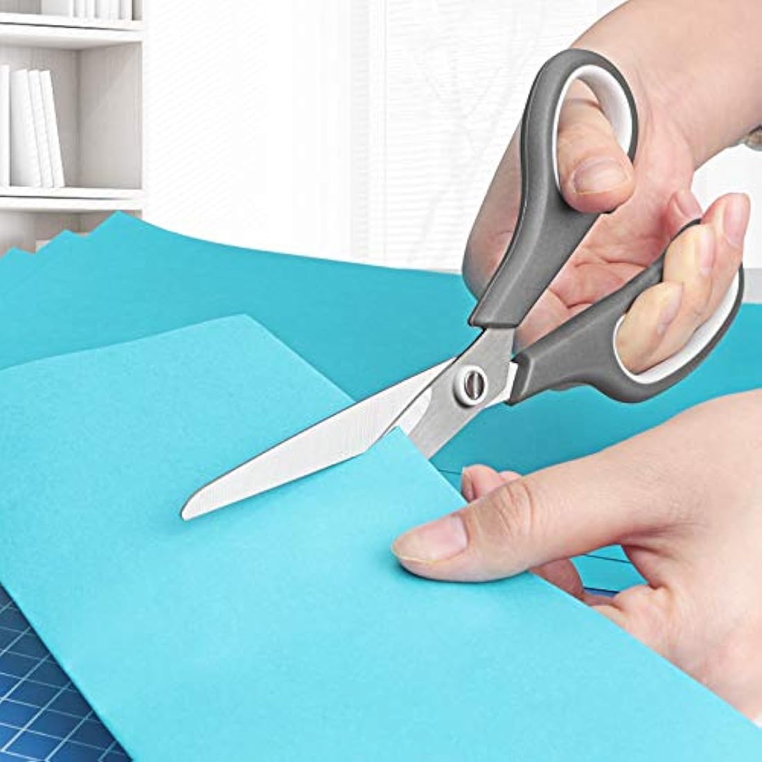 KUONIIY Multi-Purpose Stainless Steel Scissors Set, 5-Pack –