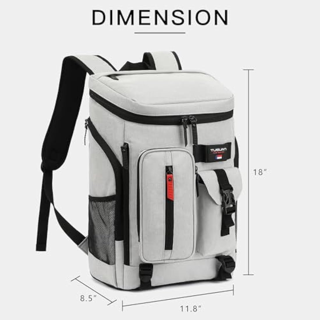 TUGUAN 30L Insulated Cooler Backpack | 36-Can Leak Proof Thermal Rucksack